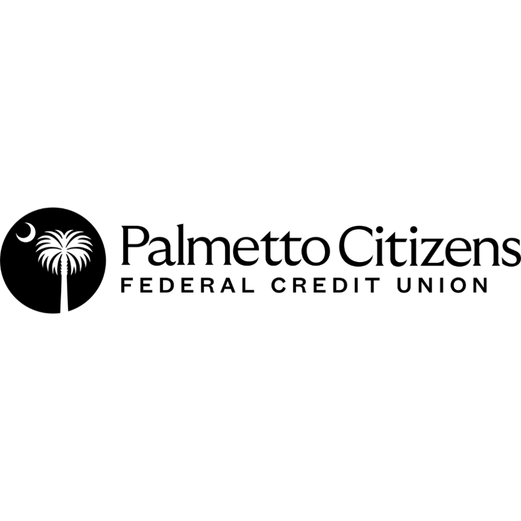 Palmetto Citizens Federal Credit Union logo with a palm tree and crescent moon icon.